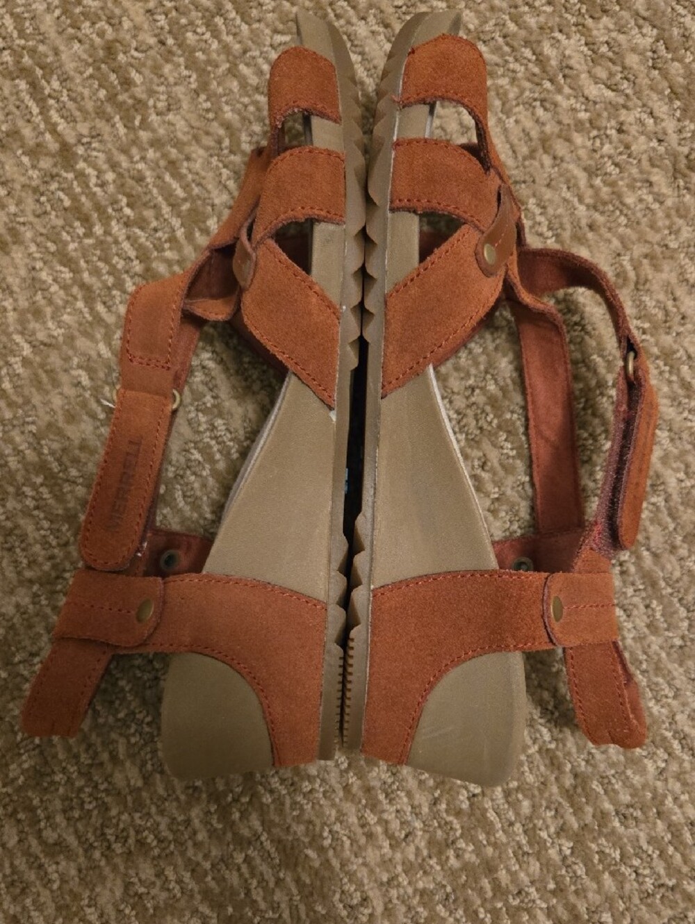 Merrell Women's Rust Suede Strappy Walking Sandals, Size 8 - Picture 4 of 6